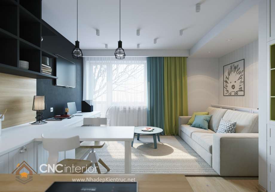 Dự án thiết kế nội thất chung cư 60m2 đẹp, hợp túi tiền - Home&Home