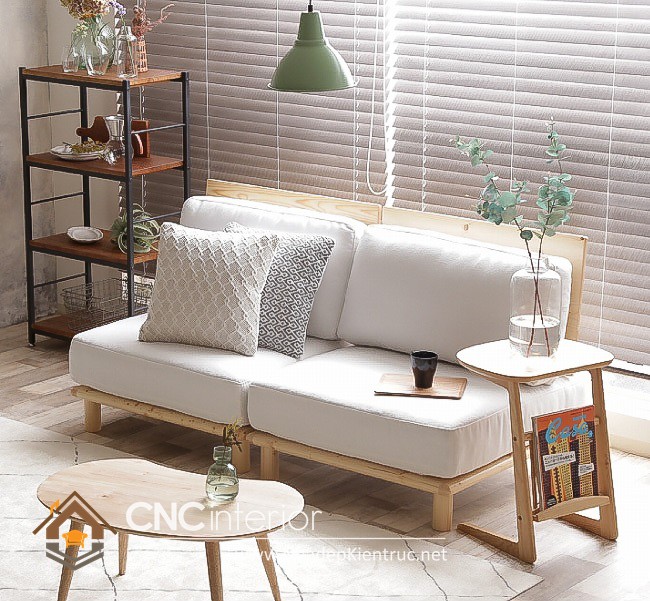 mẫu Sofa gỗ cho phòng khách nhỏ